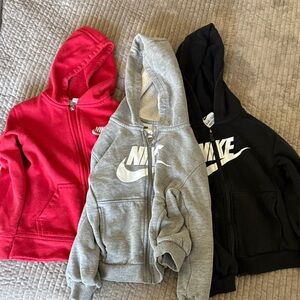 Nike Kids' Hoodie Trio - Red, Gray, Black